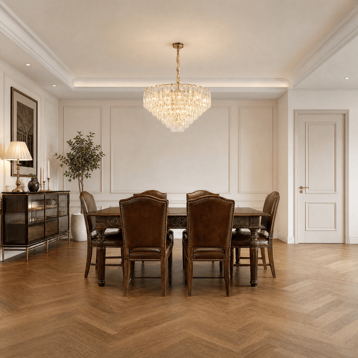 Notturno Crystal Crown Chandelier - Φ600*H380mm/13LBlushlighting