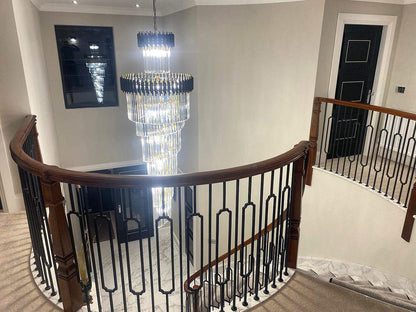 Spiral Crystal Chandelier For Foyer/ Staircase