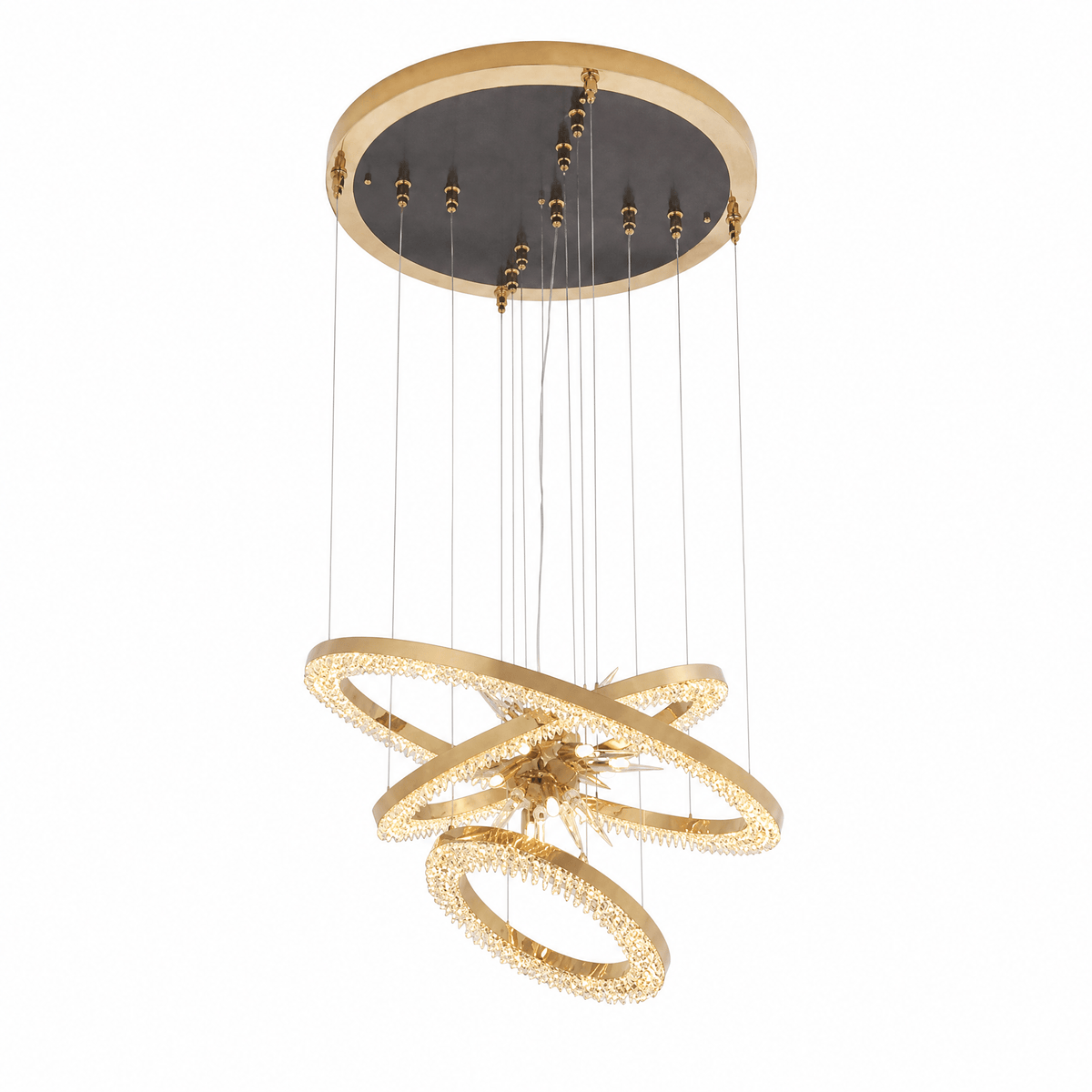 Octagonal Halo Chandelier - Blushlighting