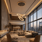 Octagonal Halo Chandelier - Blushlighting