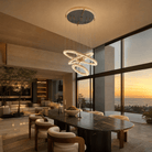 Octagonal Halo Chandelier - Blushlighting