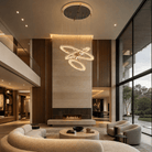 Octagonal Halo Chandelier - Blushlighting