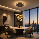 Octagonal Halo Chandelier - Blushlighting