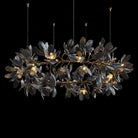 Octavia Black Branching Glass Flower Chandelier - 27.6 inches Drop Length x 19.7 inches WidthDeep Golden BrownBlushlighting