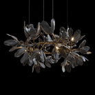Octavia Black Branching Glass Flower Chandelier - 27.6 inches Drop Length x 19.7 inches WidthDeep Golden BrownBlushlighting