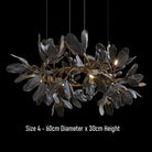 Octavia Black Branching Glass Flower Chandelier - 23.6 inches Diameter x 11.8 inches HeightDeep Golden BrownBlushlighting