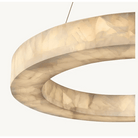 OLYRA 3 - TIER ROUND ALABASTER CHANDELIER 39" 47" 59"D - 100cm / 60cm | 39.4" / 23.6"BlackWarm whiteBlushlighting