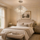 Opulence Modern Glass Chandelier 31" - Ø31.5" × H25.6" (Ø80 × H65 cm) – Gold + Frosted GlassBlushlighting
