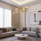 Orbit Crystal Ring Chandelier 31.5" - Ø31.5" × H12.6" (Ø80 × H32 cm)Blushlighting