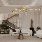 Orbit Crystal Ring Chandelier 31.5" - Ø31.5" × H12.6" (Ø80 × H32 cm)Blushlighting