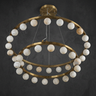 Orbita Ring Chandelier in a dining room