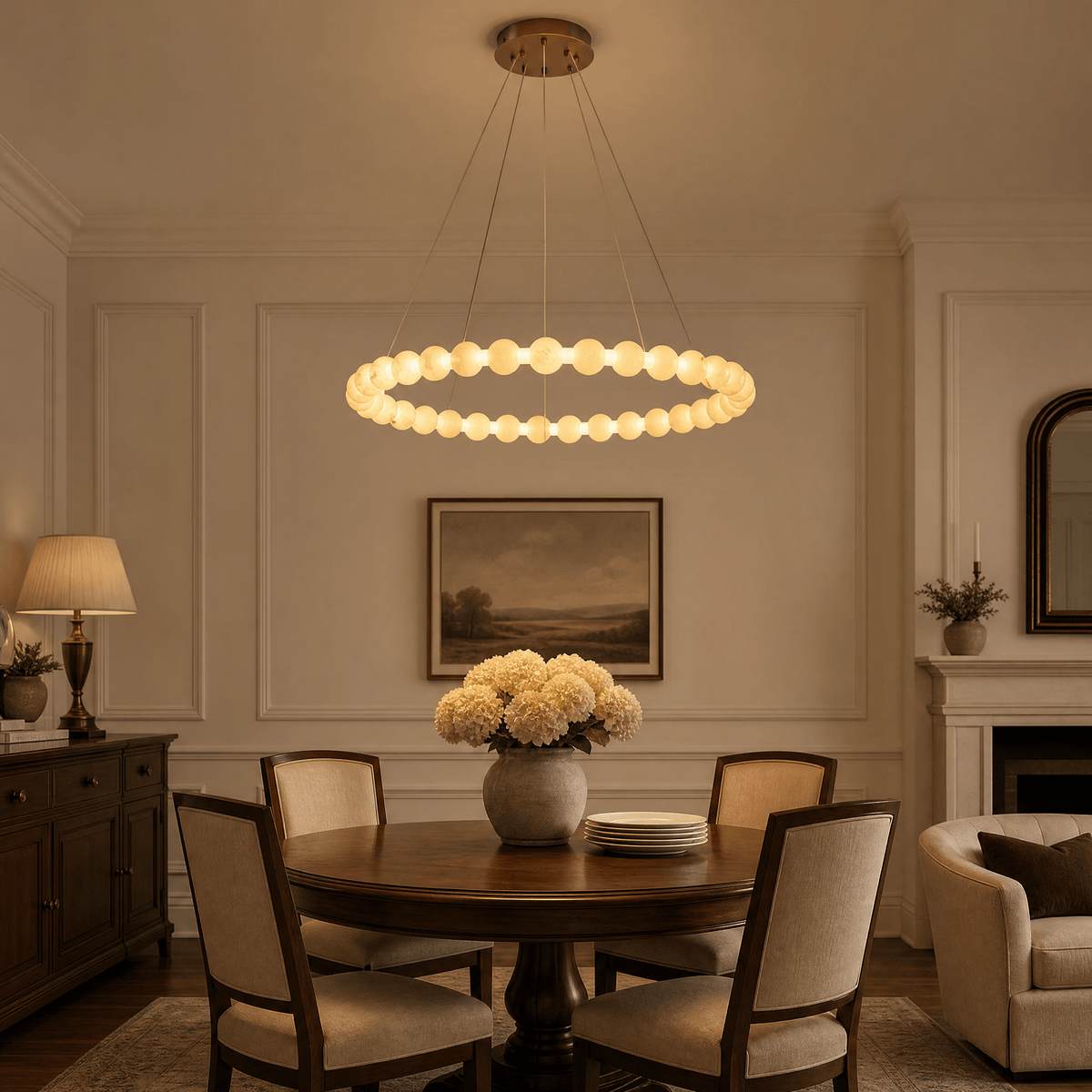 Orbita Foyer Modern Chandelier - D600Blushlighting