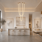 Orbita Modern Alabaster Pearl Chain Chandelier - Blushlighting