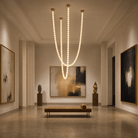 Orbita Modern Alabaster Pearl Chain Chandelier - Blushlighting