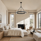 Orbita Modern Alabaster Round Chandelier - D900×H600Blushlighting