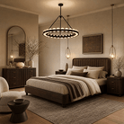 Orbita Modern Alabaster Round Chandelier - D900×H600Blushlighting