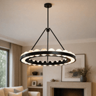 Orbita Modern Alabaster Round Chandelier - D900×H600Blushlighting
