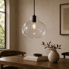 Organic 12" Pendant - CLEARblackBlushlighting
