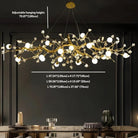 Orgi Statement Linear Branch Chandelier - Gold47.24"(120cm)Warm white 3000KBlushlighting