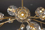 Boule De Cristal Smoke Glass Ball Modern Round Chandelier Light 60"