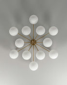 Orion Oval Flush Mount Base Chandelier Ø47.8″ - Lacquered burnished brassSoda Lime Triplex Opal Matte GlassBlushlighting