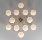 Orion Oval Flush Mount Base Chandelier Ø47.8″ - Lacquered burnished brassSoda Lime Triplex Opal Matte GlassBlushlighting