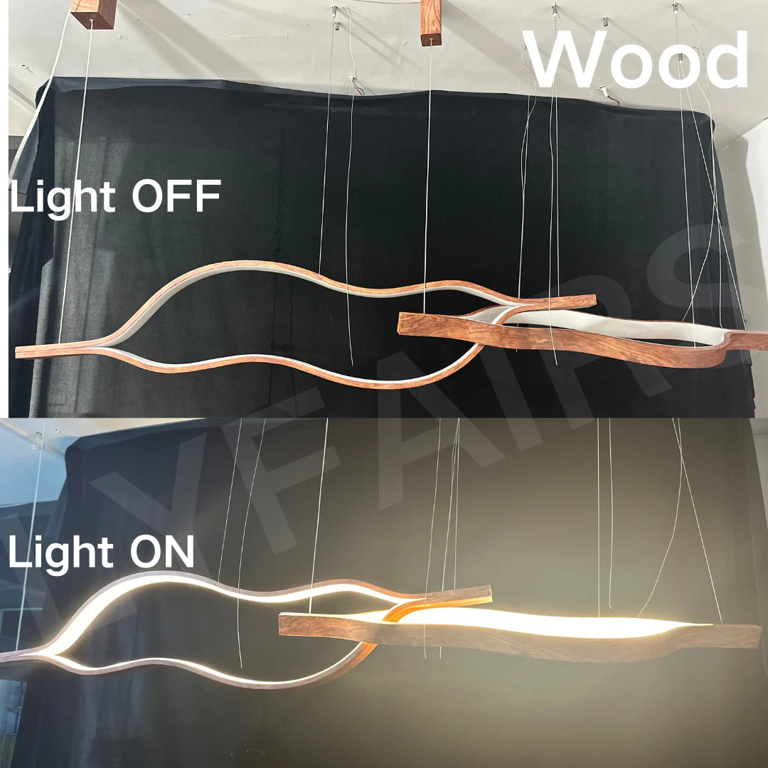 Modern Simple Aluminum Waving Chandelier