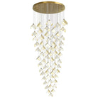 Orlani Bloom Cascade Stairs Chandelier - 64-lights B Size: ∅ 39.4″ x H 157.4″Blushlighting