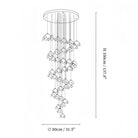 Orlani Bloom Cascade Stairs Chandelier - 64 - lights B Size: ∅ 39.4″ x H 157.4″Blushlighting