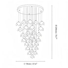 Orlani Bloom Cascade Stairs Chandelier - 64 - lights B Size: ∅ 39.4″ x H 157.4″Blushlighting