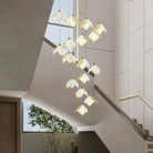 Orlani Bloom Cascade Stairs Chandelier - 7 - light A Size: ∅ 11.8″ x H 59.1″Blushlighting