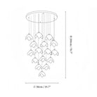 Orlani Bloom Cascade Stairs Chandelier - 64 - lights B Size: ∅ 39.4″ x H 157.4″Blushlighting