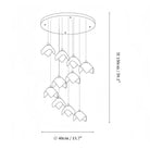 Orlani Bloom Cascade Stairs Chandelier - 64 - lights B Size: ∅ 39.4″ x H 157.4″Blushlighting