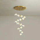 Orlani Bloom Cascade Stairs Chandelier - 64 - lights B Size: ∅ 39.4″ x H 157.4″Blushlighting