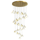 Orlani Bloom Cascade Stairs Chandelier - 64-lights B Size: ∅ 39.4″ x H 157.4″Blushlighting