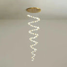Orlani Bloom Cascade Stairs Chandelier - 64 - lights B Size: ∅ 39.4″ x H 157.4″Blushlighting