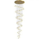 Orlani Bloom Cascade Stairs Chandelier - 64-lights B Size: ∅ 39.4″ x H 157.4″Blushlighting