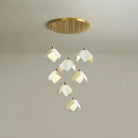 Orlani Bloom Cascade Stairs Chandelier - 7 - light A Size: ∅ 11.8″ x H 59.1″Blushlighting