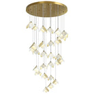 Orlani Bloom Cascade Stairs Chandelier - 64-lights B Size: ∅ 39.4″ x H 157.4″Blushlighting