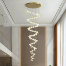 Orlani Bloom Cascade Stairs Chandelier - 7 - light A Size: ∅ 11.8″ x H 59.1″Blushlighting