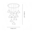 Orlani Bloom Cascade Stairs Chandelier - 64 - lights B Size: ∅ 39.4″ x H 157.4″Blushlighting