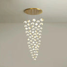 Orlani Bloom Cascade Stairs Chandelier - 64 - lights B Size: ∅ 39.4″ x H 157.4″Blushlighting