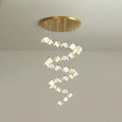 Orlani Bloom Cascade Stairs Chandelier - 28 - lights B Size: ∅ 27.6″ x H 118.1″Blushlighting