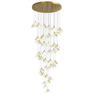 Orlani Bloom Cascade Stairs Chandelier - 64-lights B Size: ∅ 39.4″ x H 157.4″Blushlighting