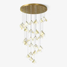 Orlani Bloom Cascade Stairs Chandelier - 64 - lights B Size: ∅ 39.4″ x H 157.4″Blushlighting