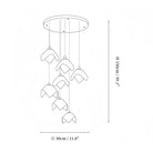 Orlani Bloom Cascade Stairs Chandelier - 64 - lights B Size: ∅ 39.4″ x H 157.4″Blushlighting