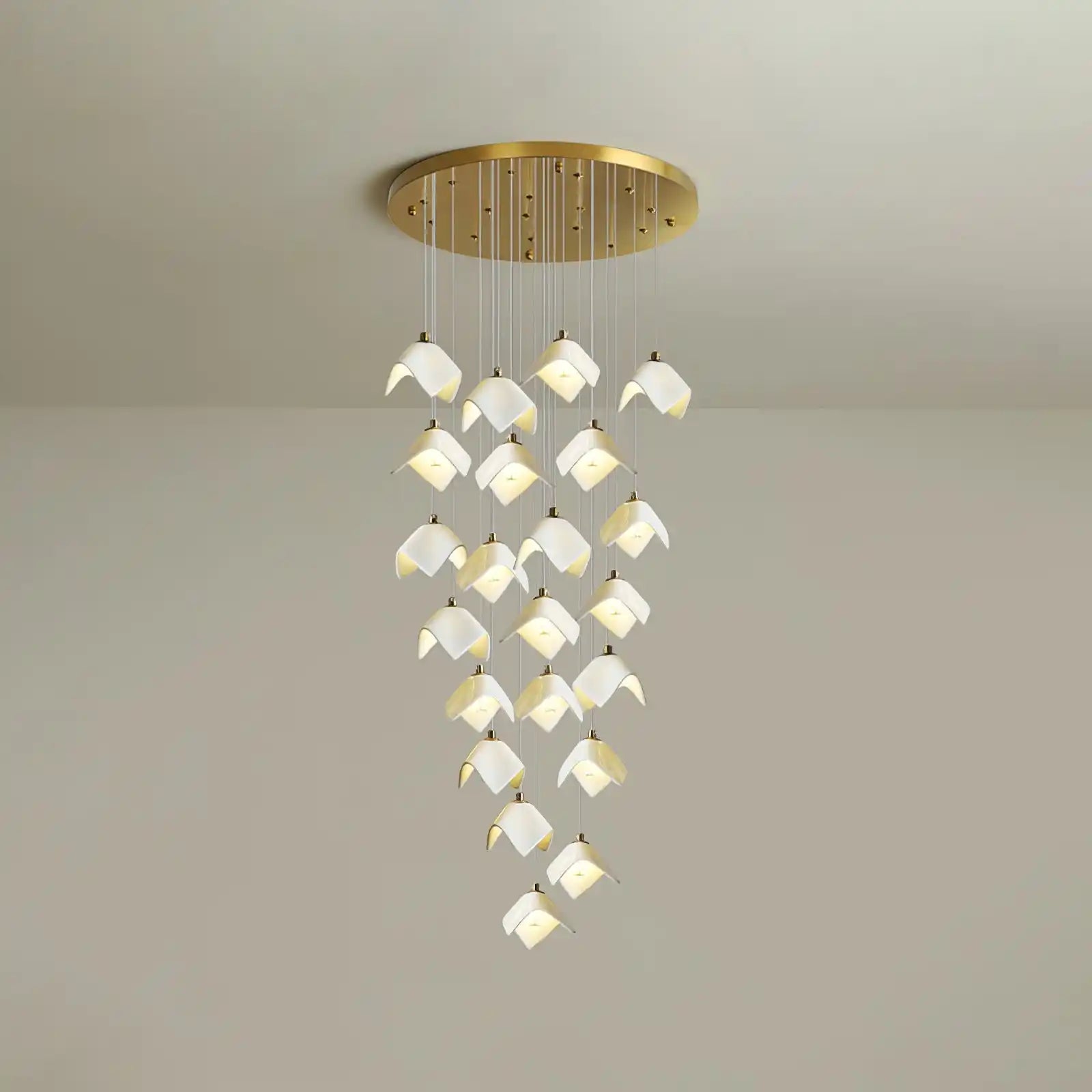 Orlani Bloom Cascade Stairs Chandelier - Blushlighting