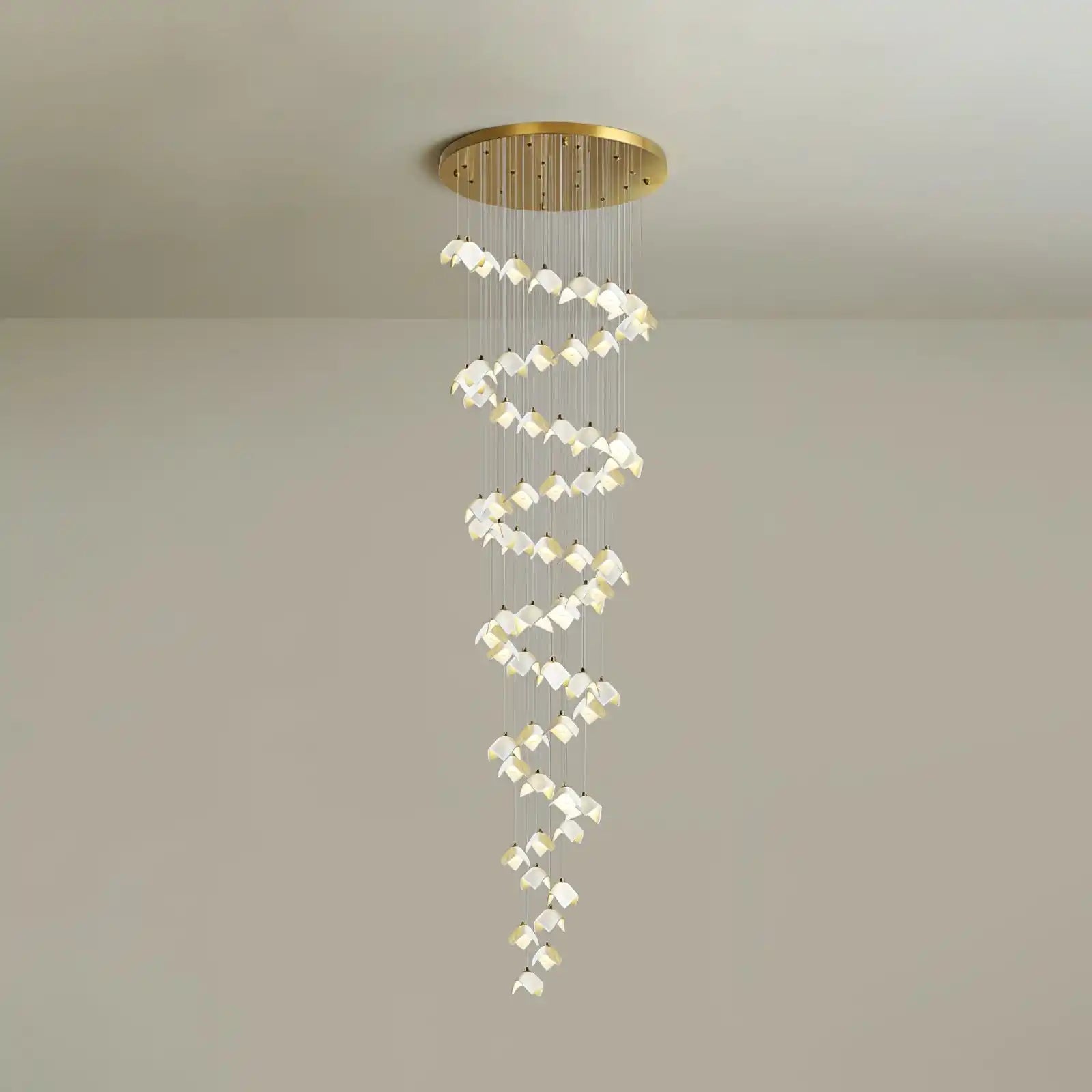 Orlani Bloom Cascade Stairs Chandelier - Blushlighting