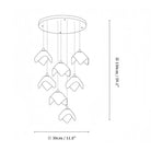 Orlani Bloom Cascade Stairs Chandelier - Blushlighting