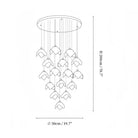 Orlani Bloom Cascade Stairs Chandelier - Blushlighting